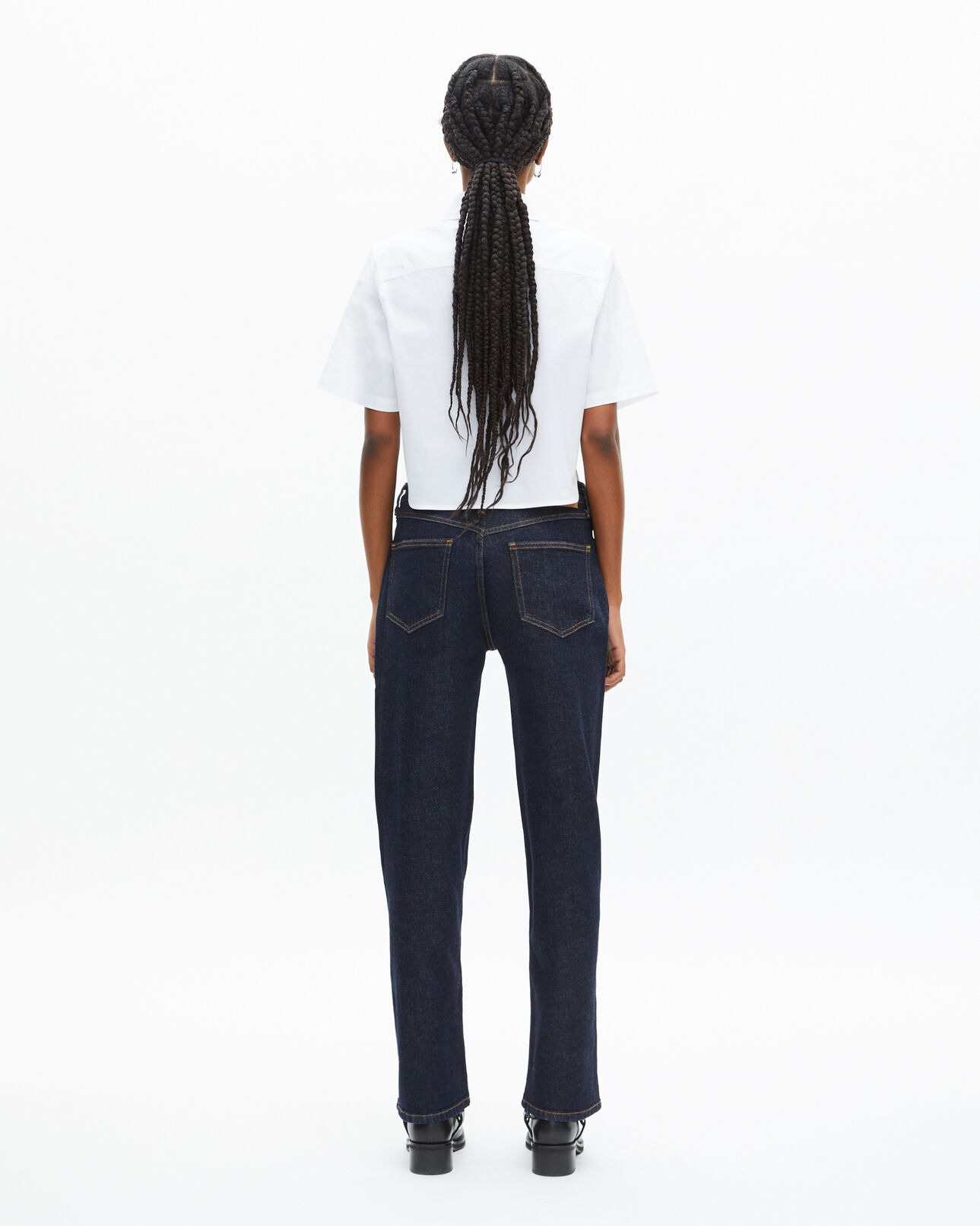 The Kooples DAMEN WHITE kurzes weißes popeline-hemd