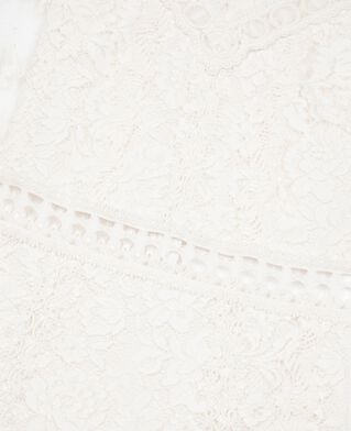 The Kooples F WHITE short dress in ecru lace
