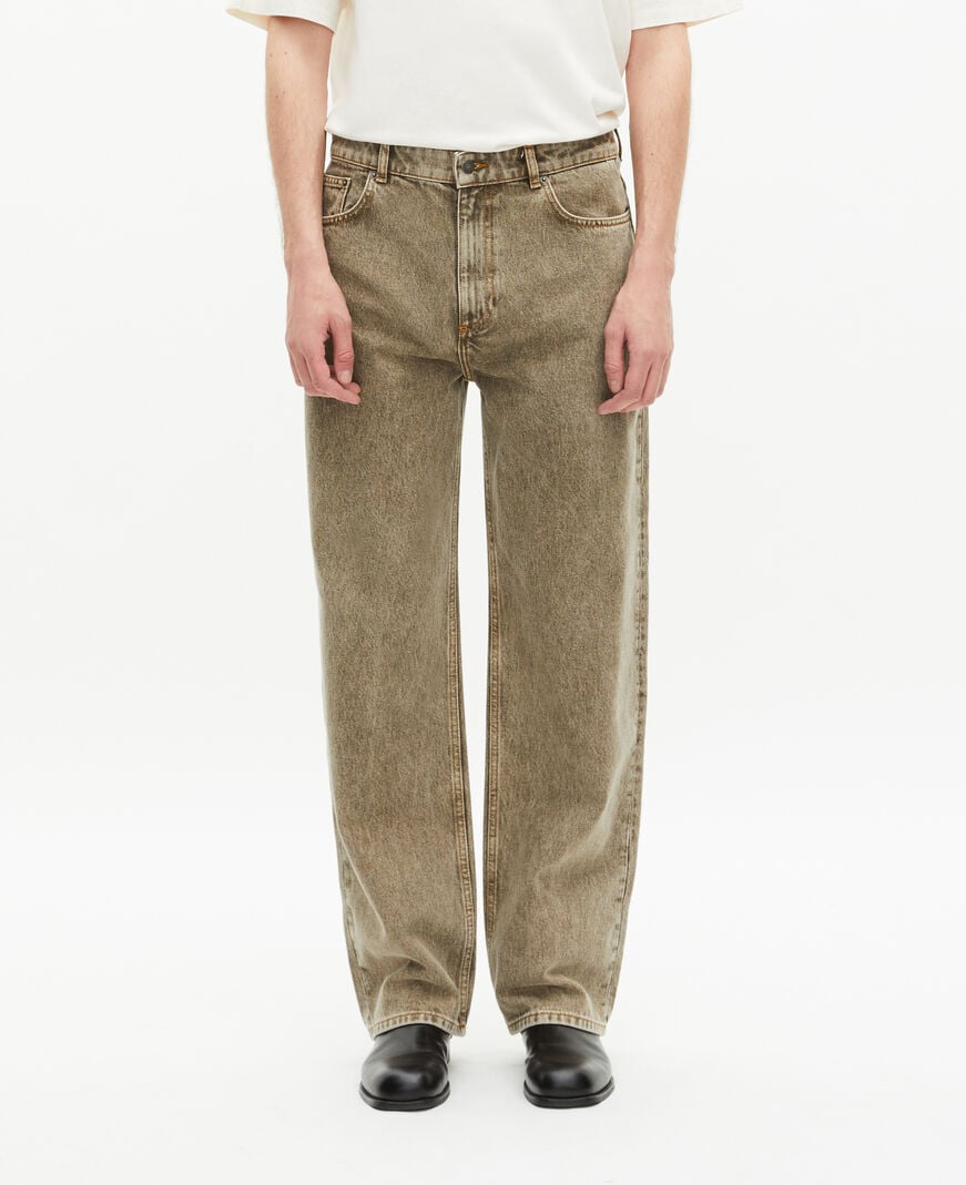 The Kooples HOMME OLIVE jean droit olive