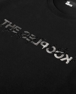 The Kooples WOMEN BLACK women's black what is rhinestone t-shirt