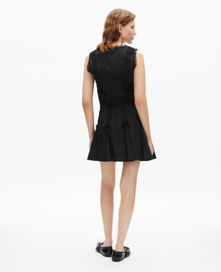 The Kooples F BLACK short skirt with black bow detail