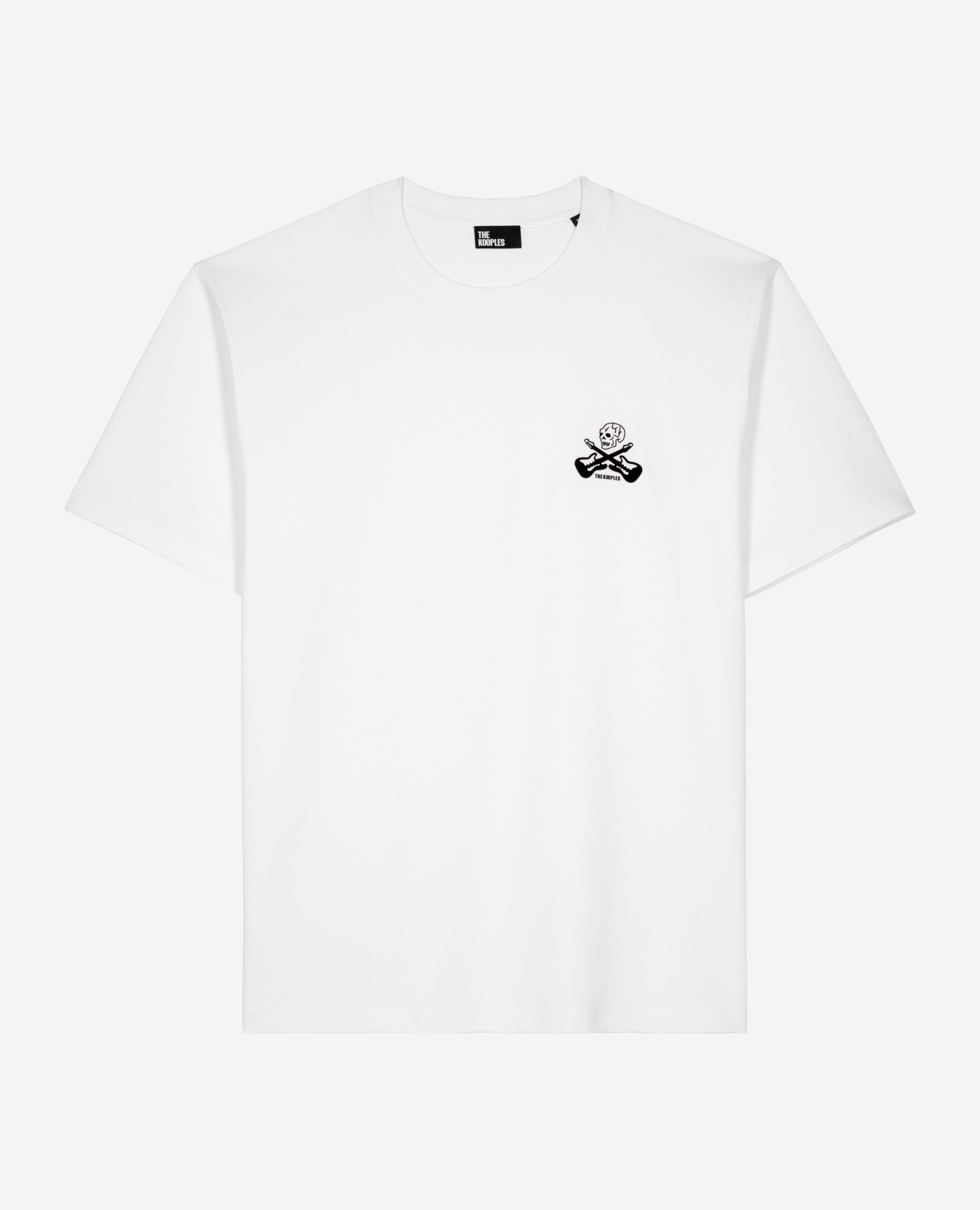 Weißes T-Shirt mit Beflockung, WHITE, hi-res image number null