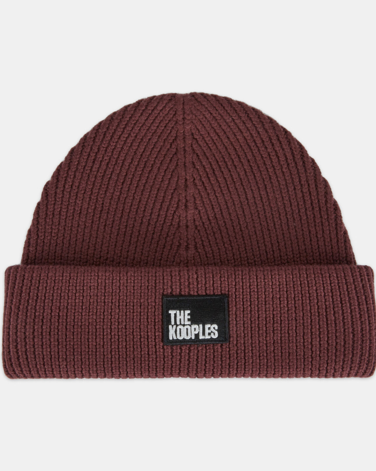 The Kooples MIXED BURGUNDY red wool beanie