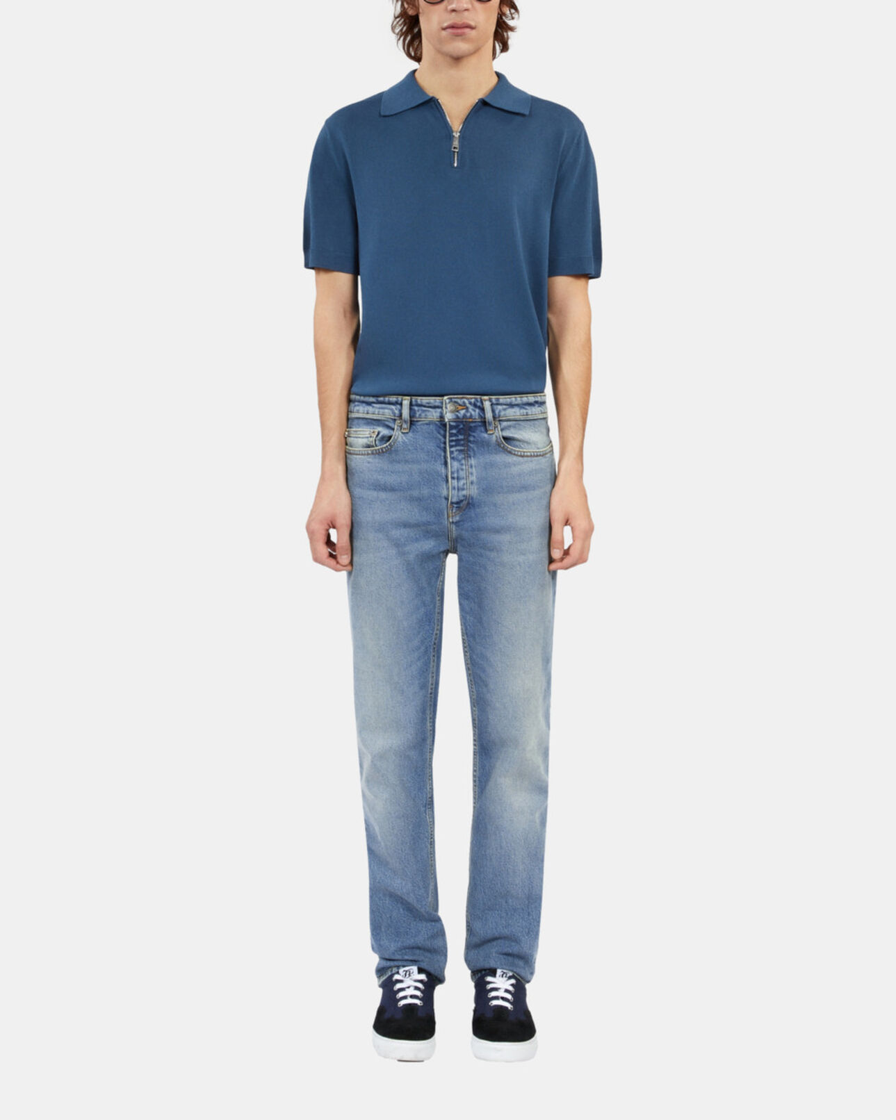 The Kooples HOMME BLUE DENIM jean bleu clair droit