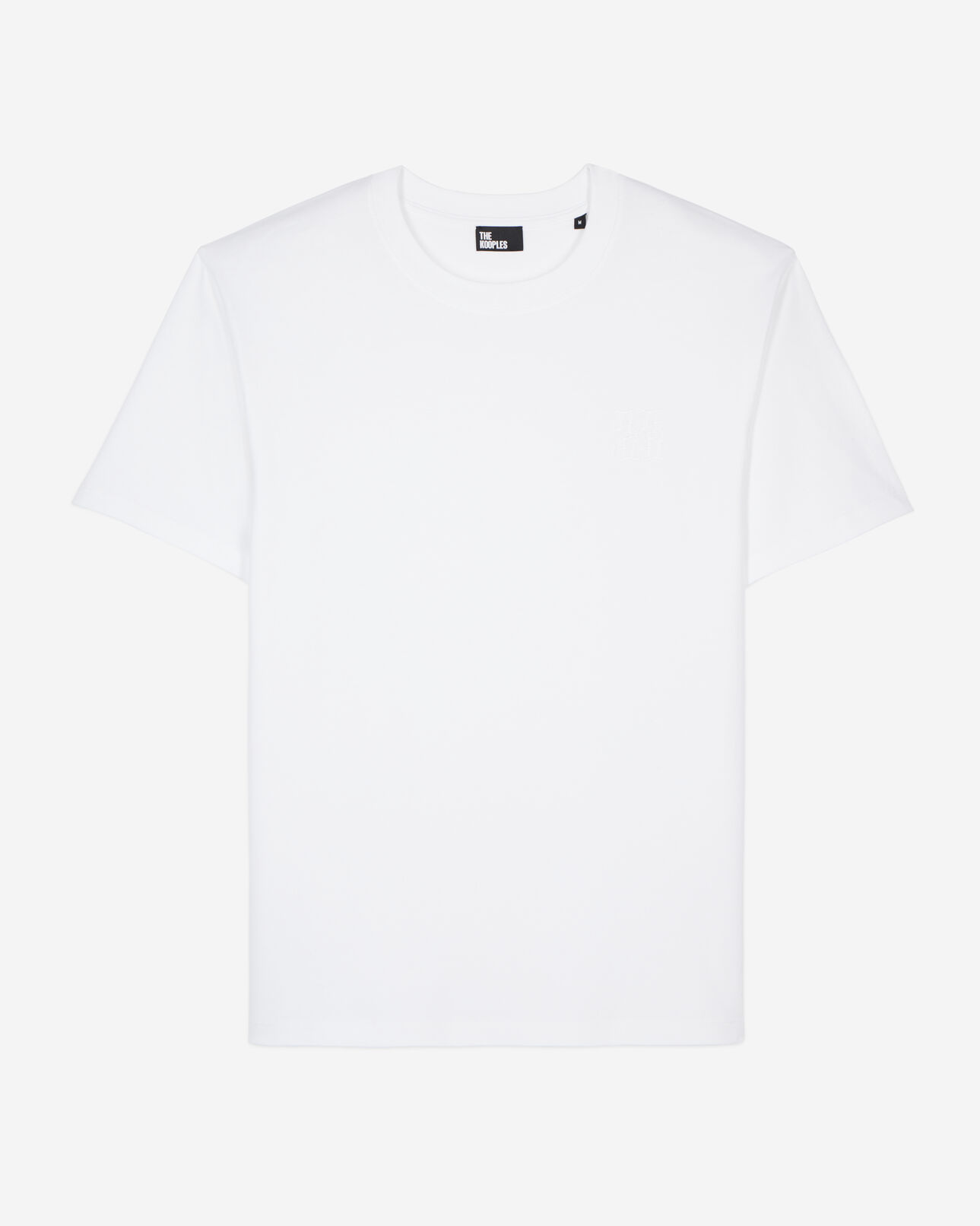 The Kooples MEN WHITE white t-shirt with logo embroidery