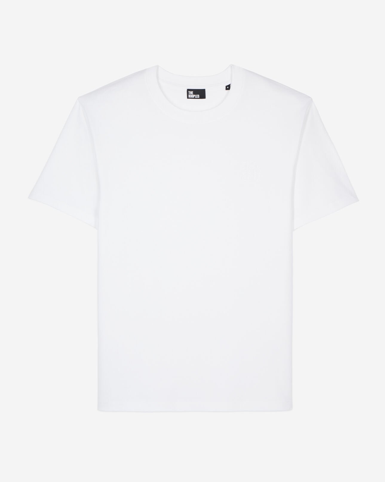 The Kooples HOMME WHITE t-shirt avec broderie logo blanc