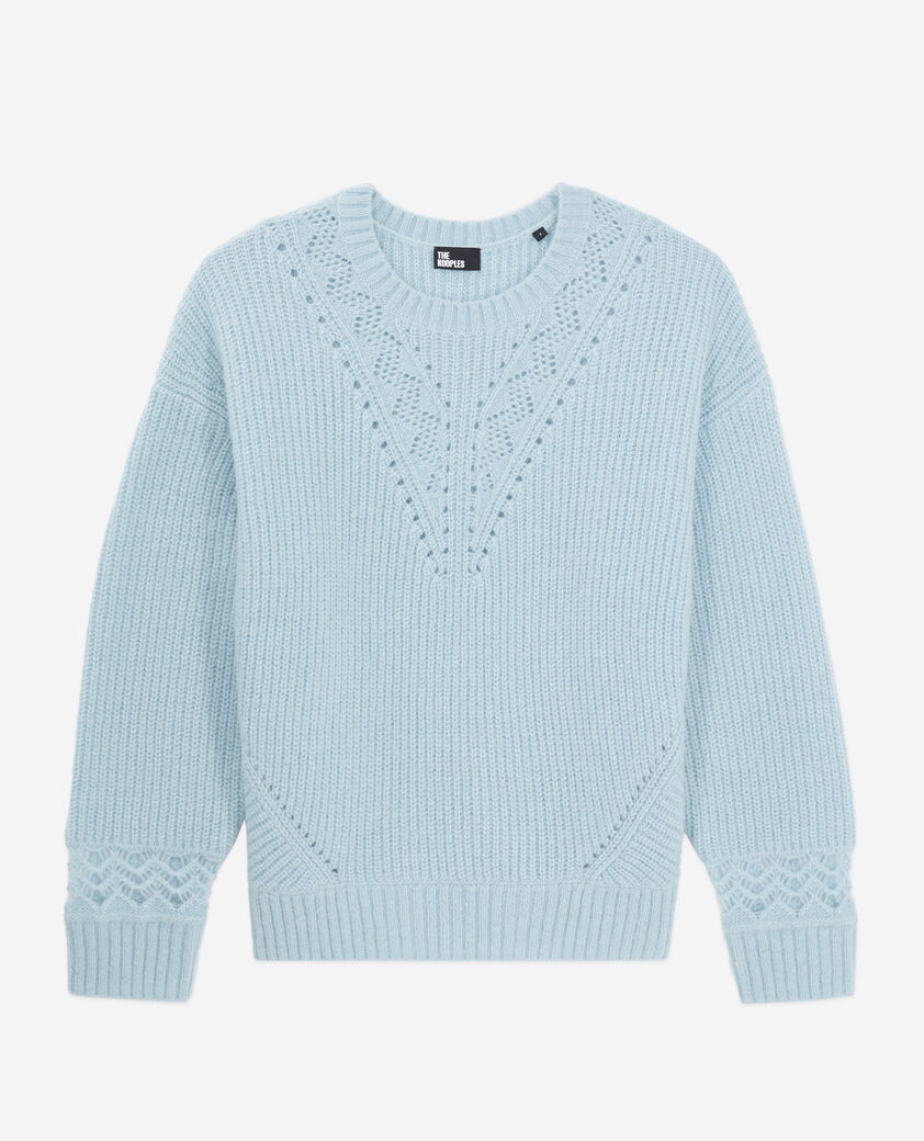 The Kooples WOMEN BLUE GREY blue wool-blend sweater