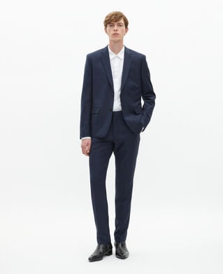 The Kooples HOMBRE NAVY pantalones de traje de corte entallado de lana azul marino