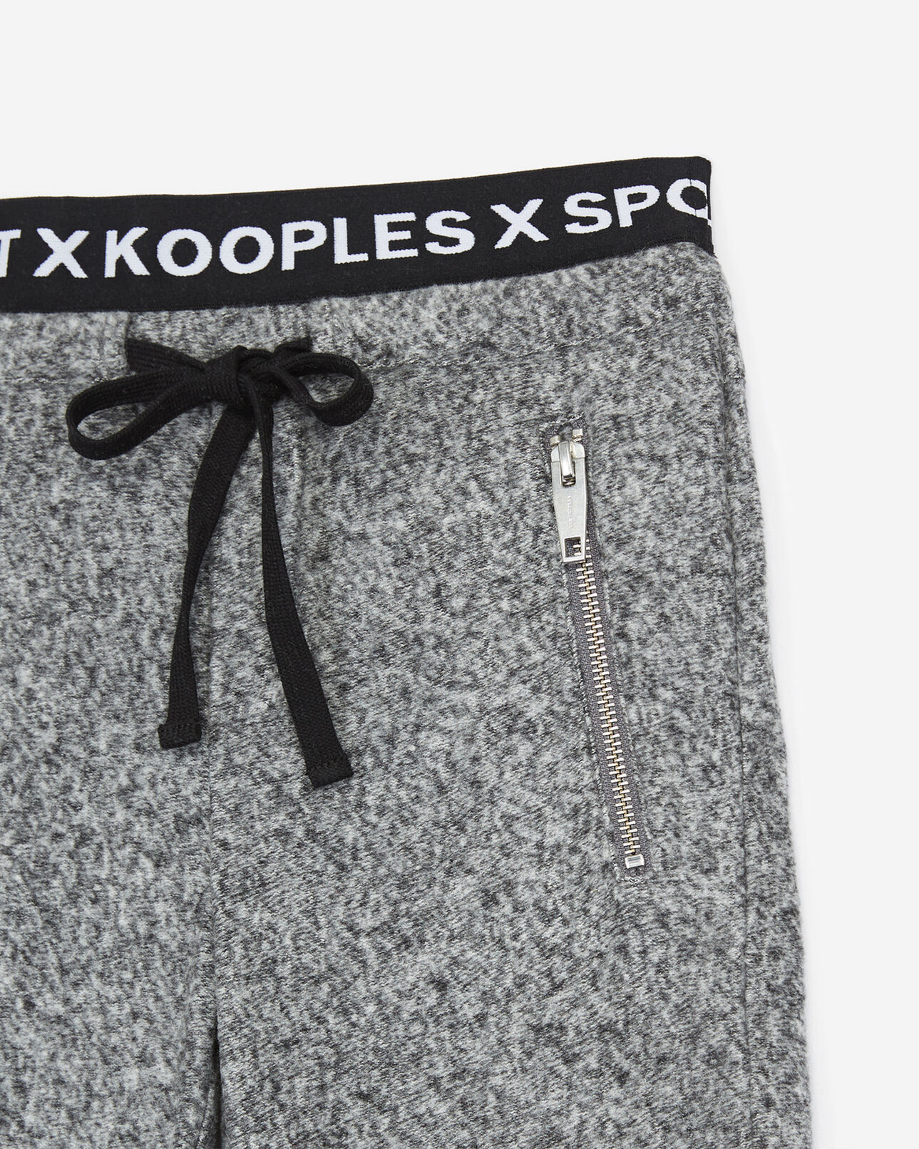 The Kooples FEMME GREY MELANGE jogging gris molleton bande signature