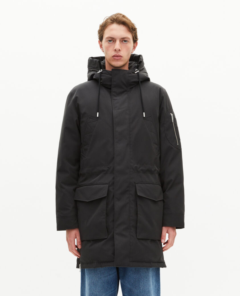 The Kooples HERREN STONE grauer wasserabweisender parka