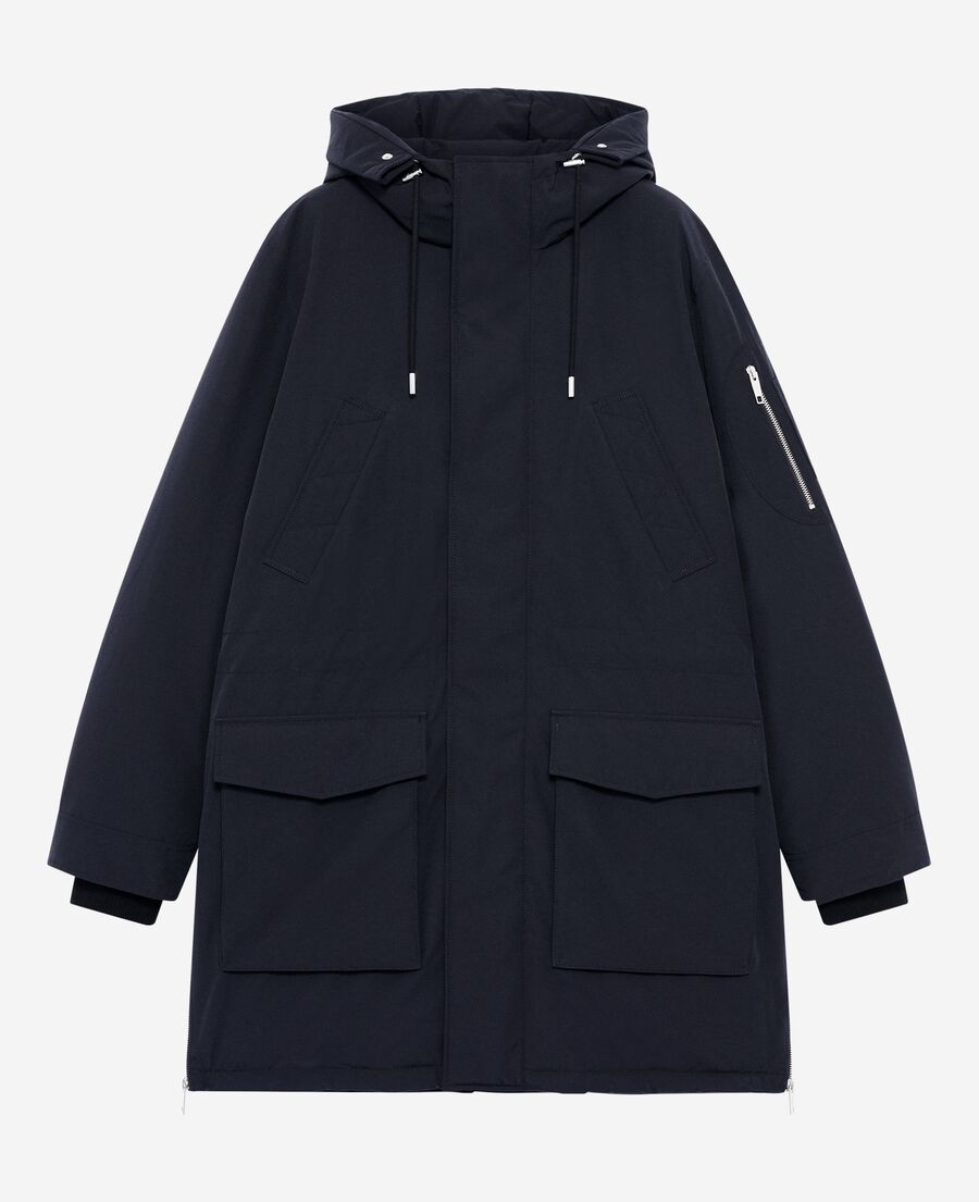 The Kooples HOMME NAVY parka à traitement déperlant marine