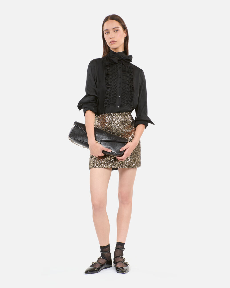 The Kooples WOMEN BLACK black jacquard shirt