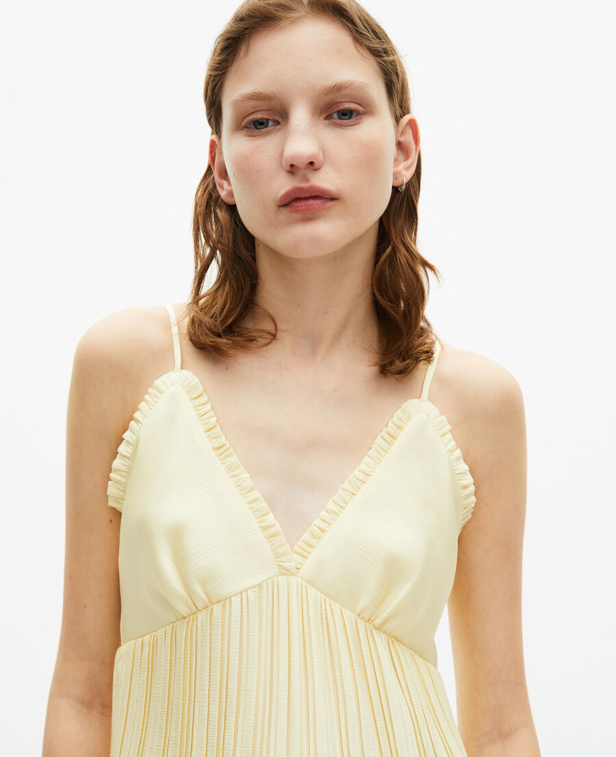 The Kooples WOMEN YELLOW yellow pleated camisole
