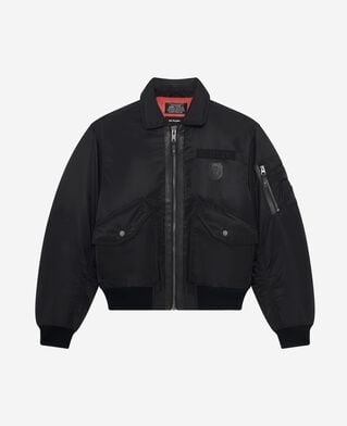 The Kooples FEMME BLACK blouson aviateur noir the kooples x schott nyc