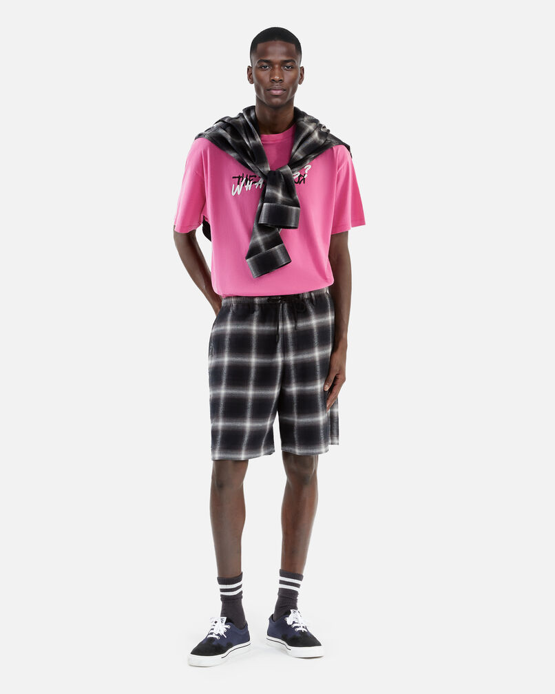 The Kooples HERREN BLACK GREY WHITE bermuda-shorts mit schwarz-weißem karomuster