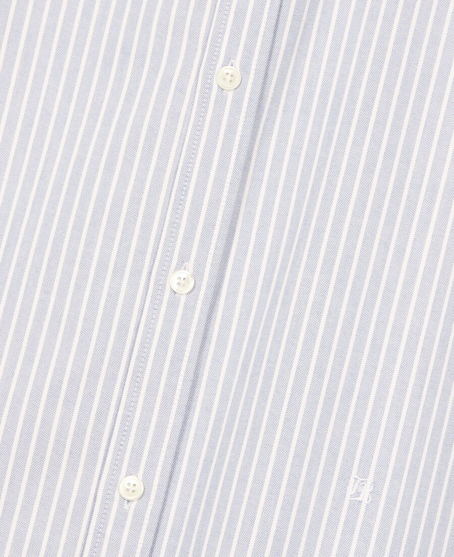 The Kooples H BLUE blue striped shirt with contrasting collar