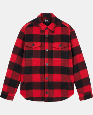 The Kooples H RED / BLACK overshirt-style checked jacket