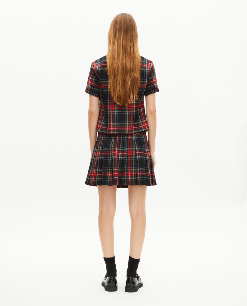The Kooples F ROUGE NOIR red and black tartan top
