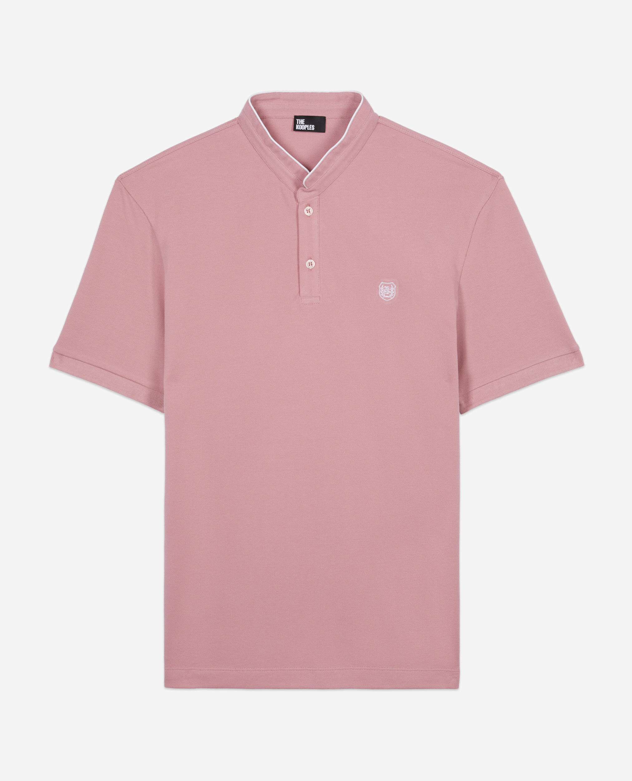 Pink pique cotton polo t-shirt, PINK WOOD, hi-res image number null