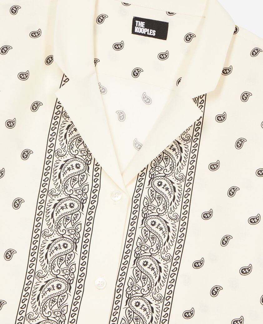 The Kooples WOMEN WHITE / BLACK ecru bandana shirt