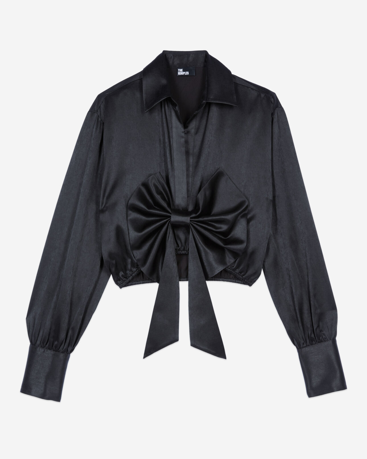 The Kooples FEMME BLACK top à nœud noir