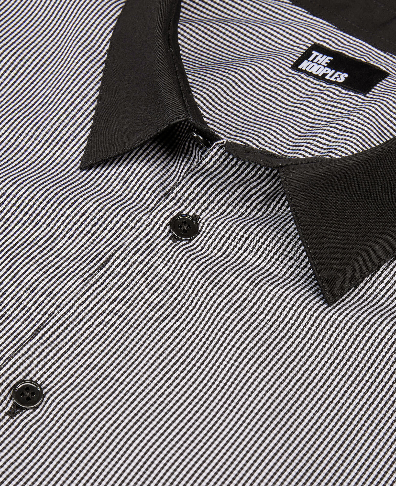 The Kooples HOMME BLACK WHITE chemise à micro carreaux noire et blanche