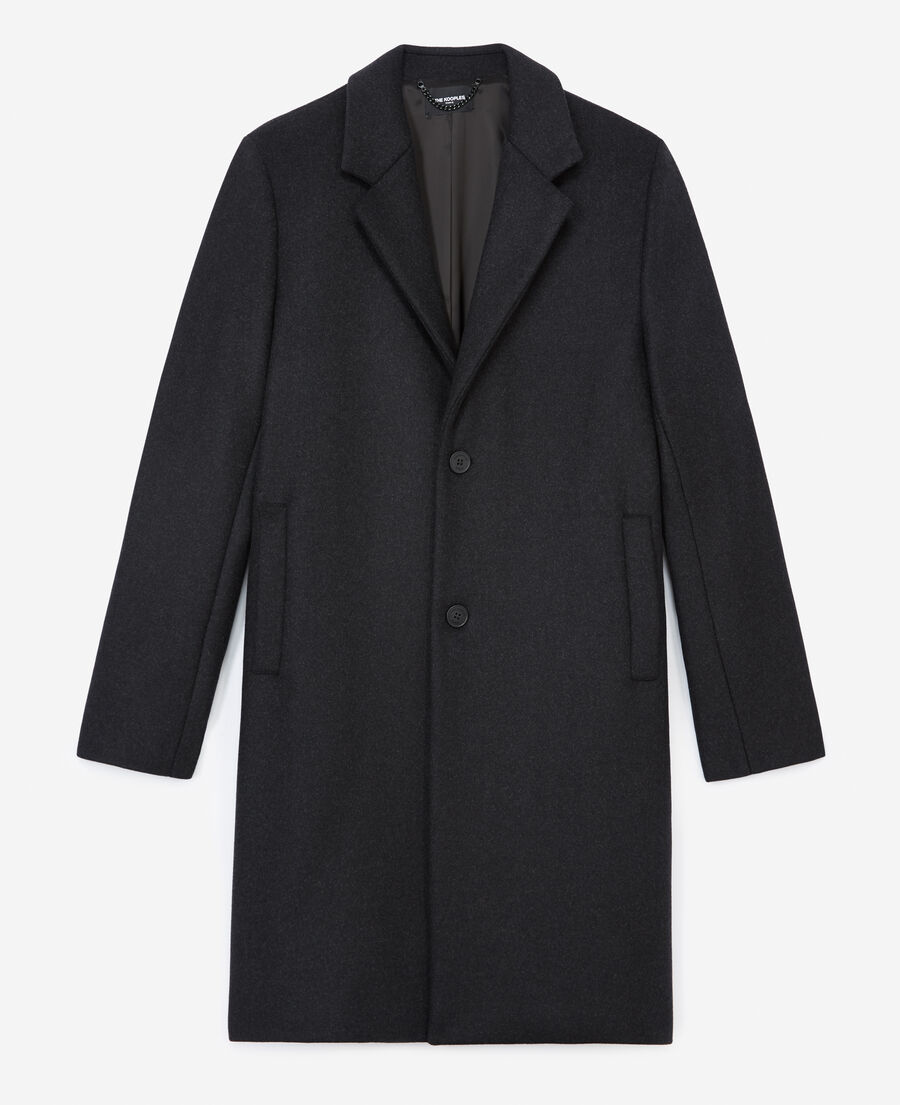 Grey wool 2 button coat The Kooples UK