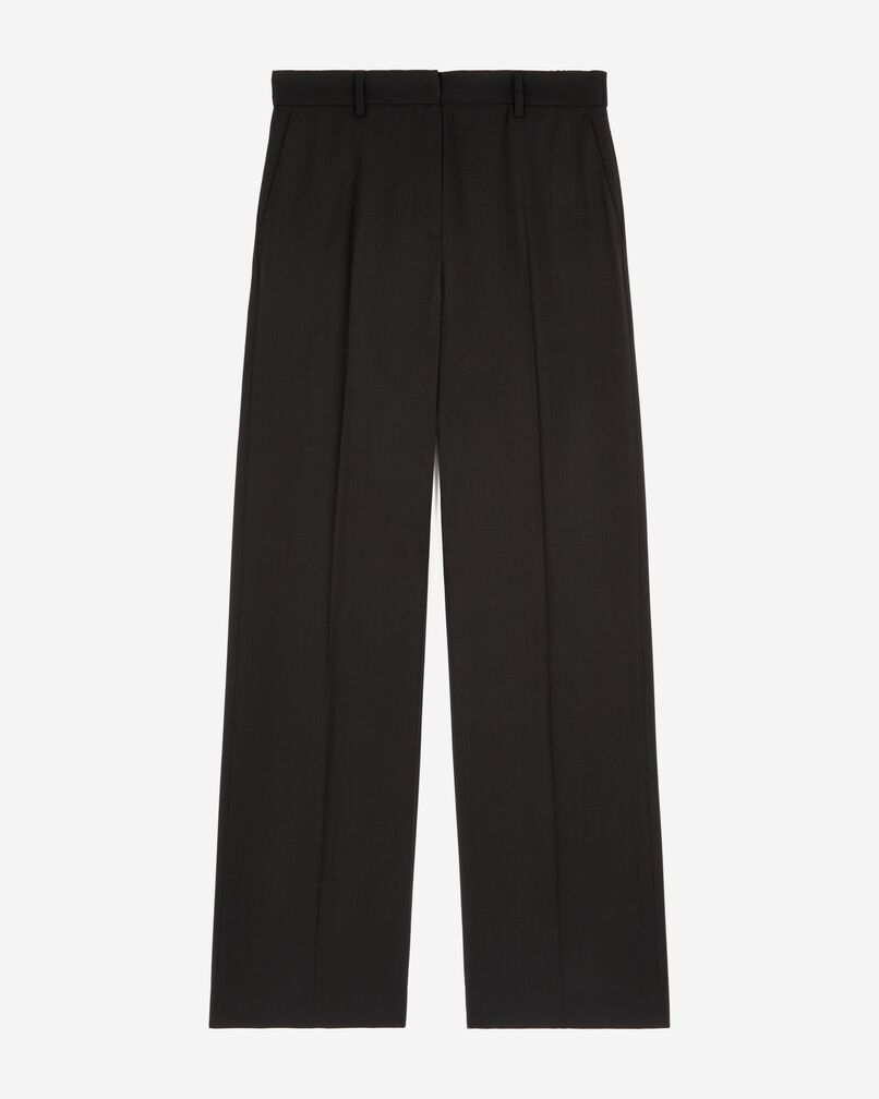 The Kooples FEMME BLACK pantalon large en laine noir