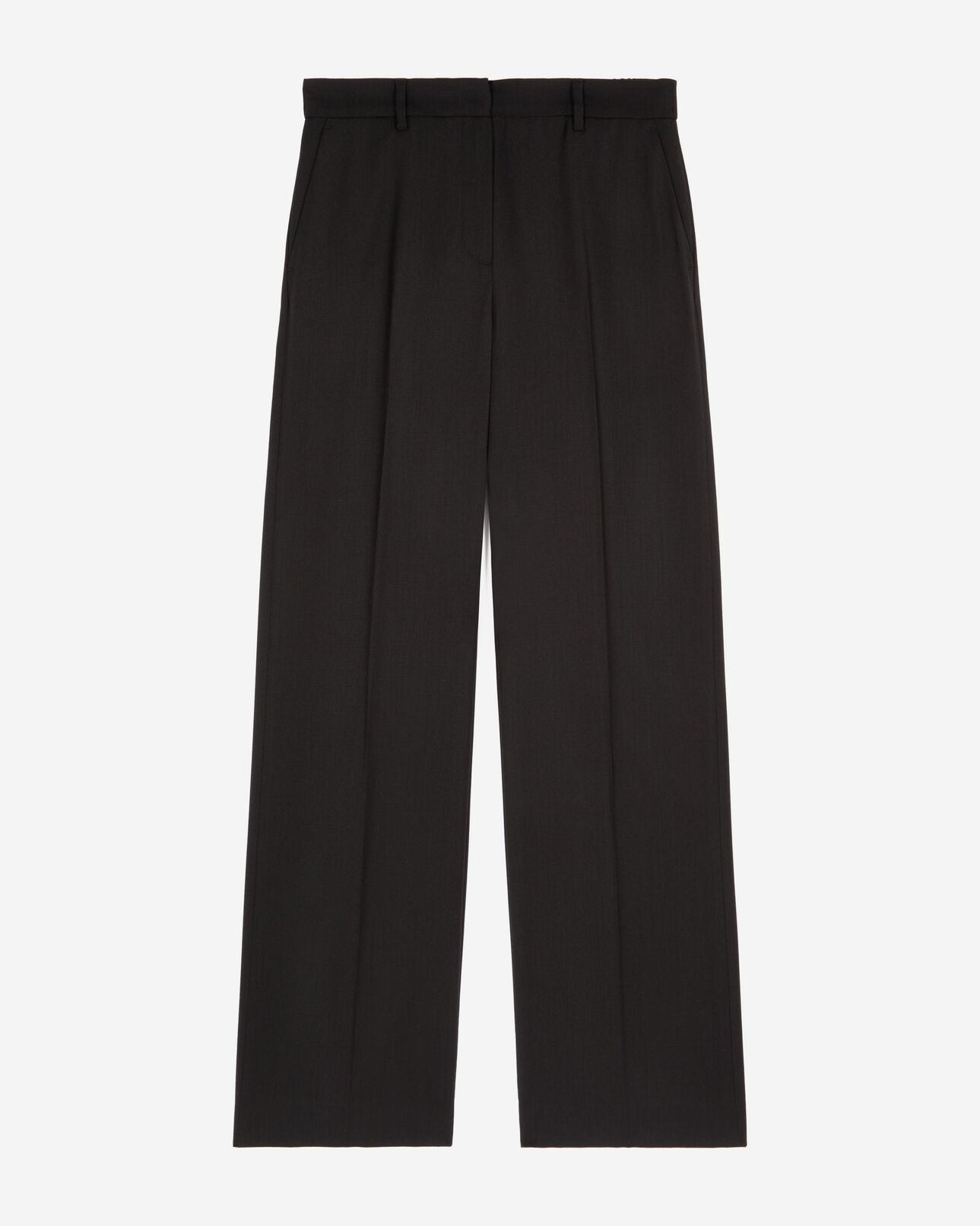 The Kooples FEMME BLACK pantalon large en laine noir