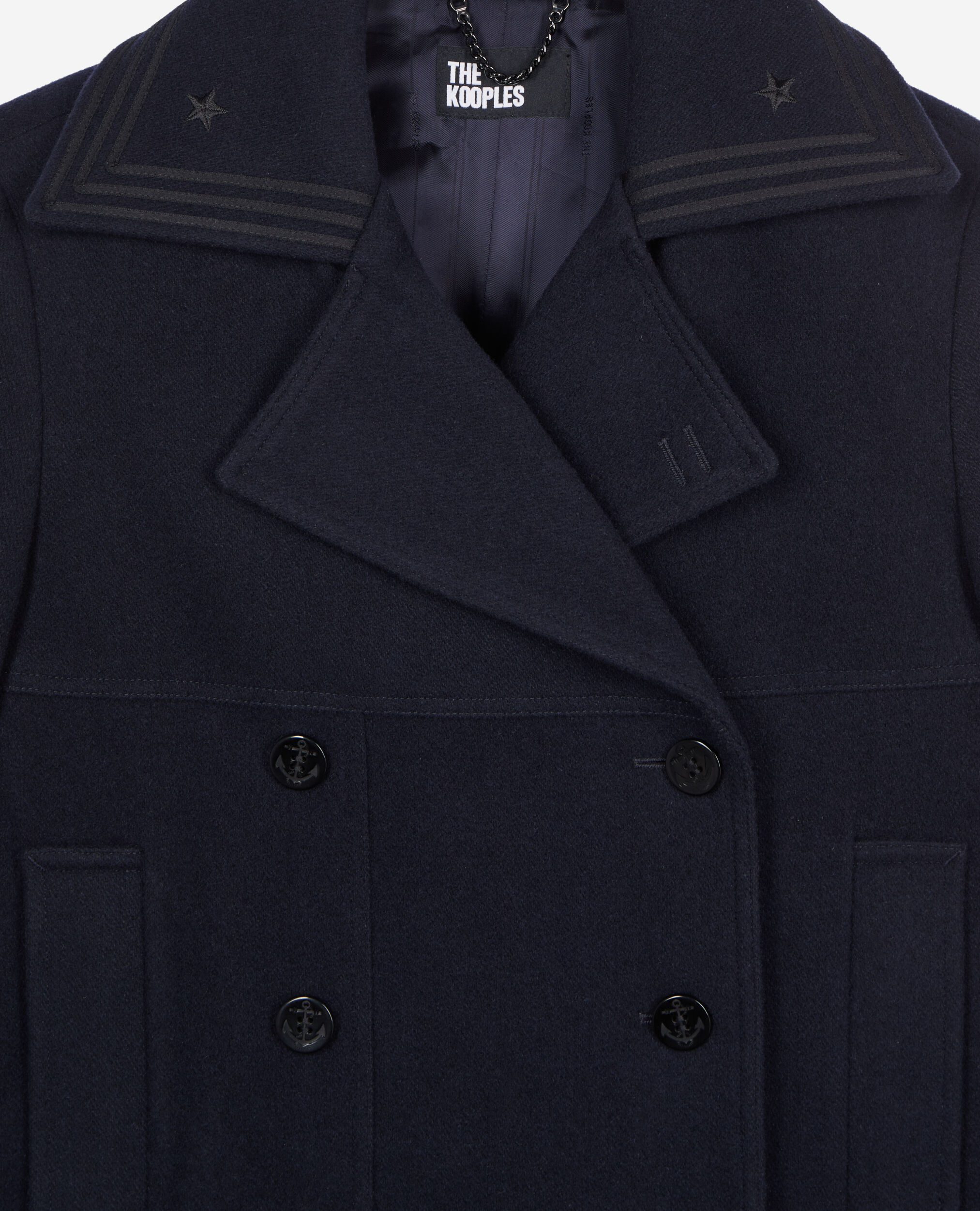 Caban corto azul marino The Kooples Espana