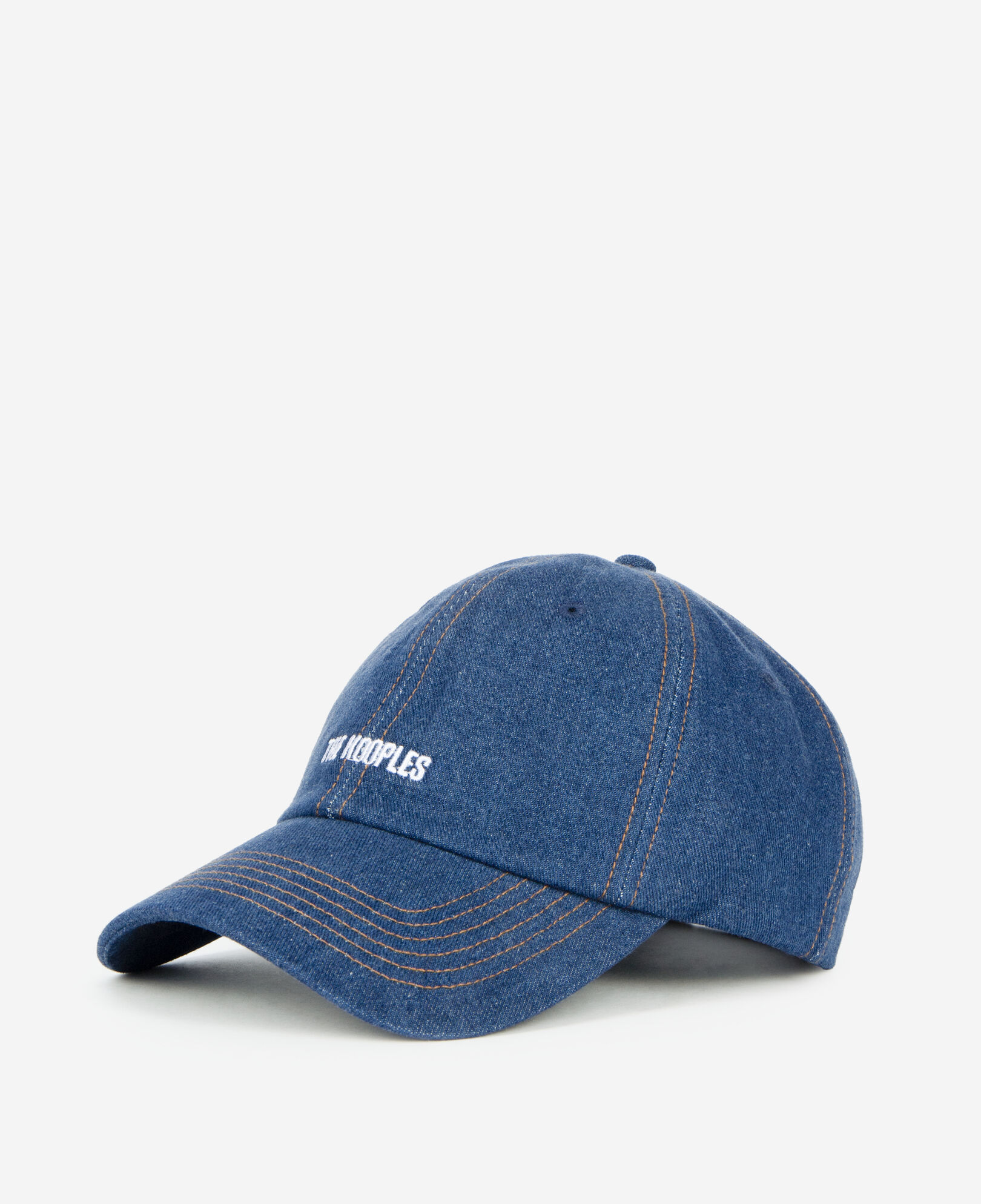The Kooples MIXTA BLUE DENIM gorra denim logotipo bordado azul marino