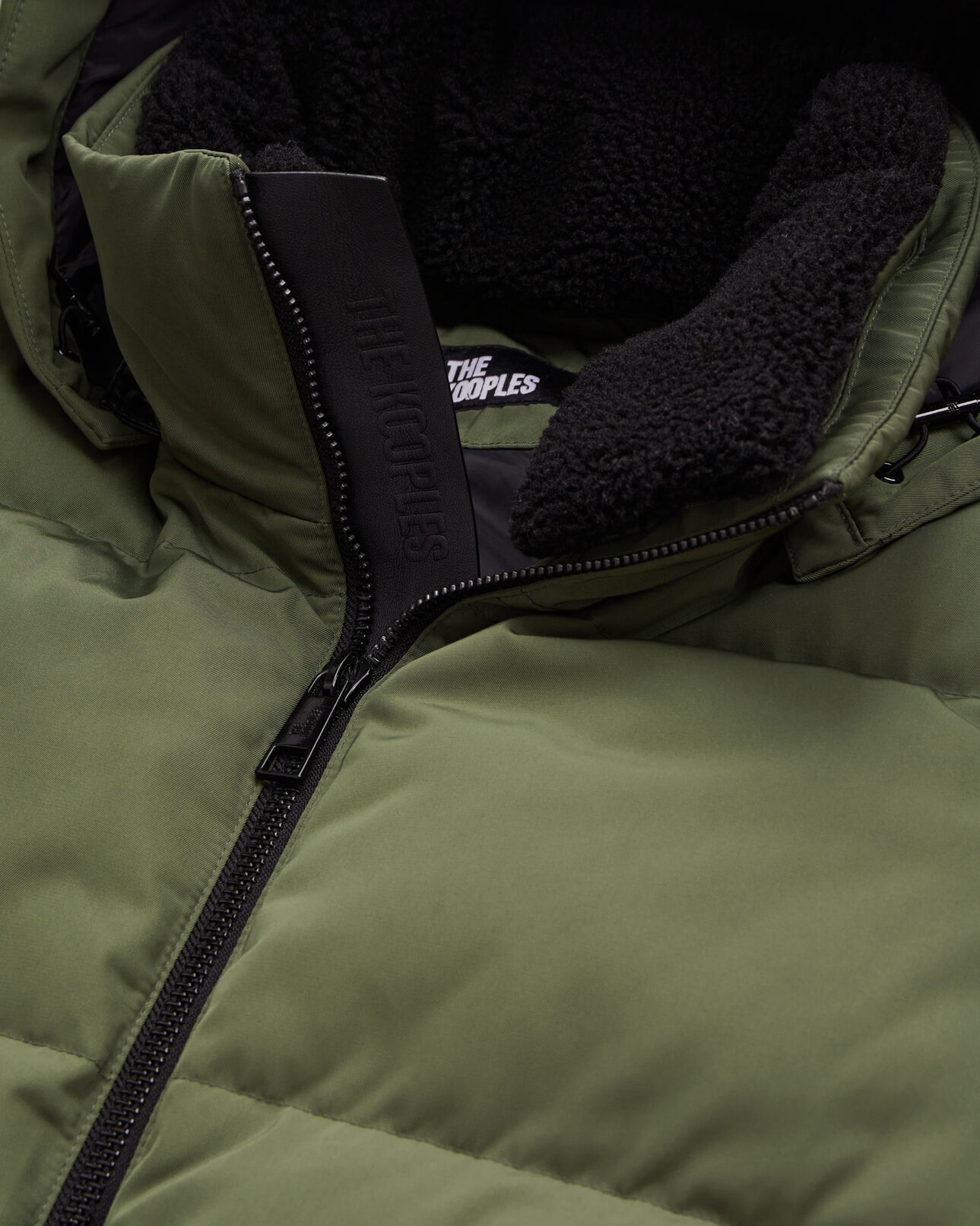 The Kooples HOMME KAKI doudoune kaki à capuche sans manches