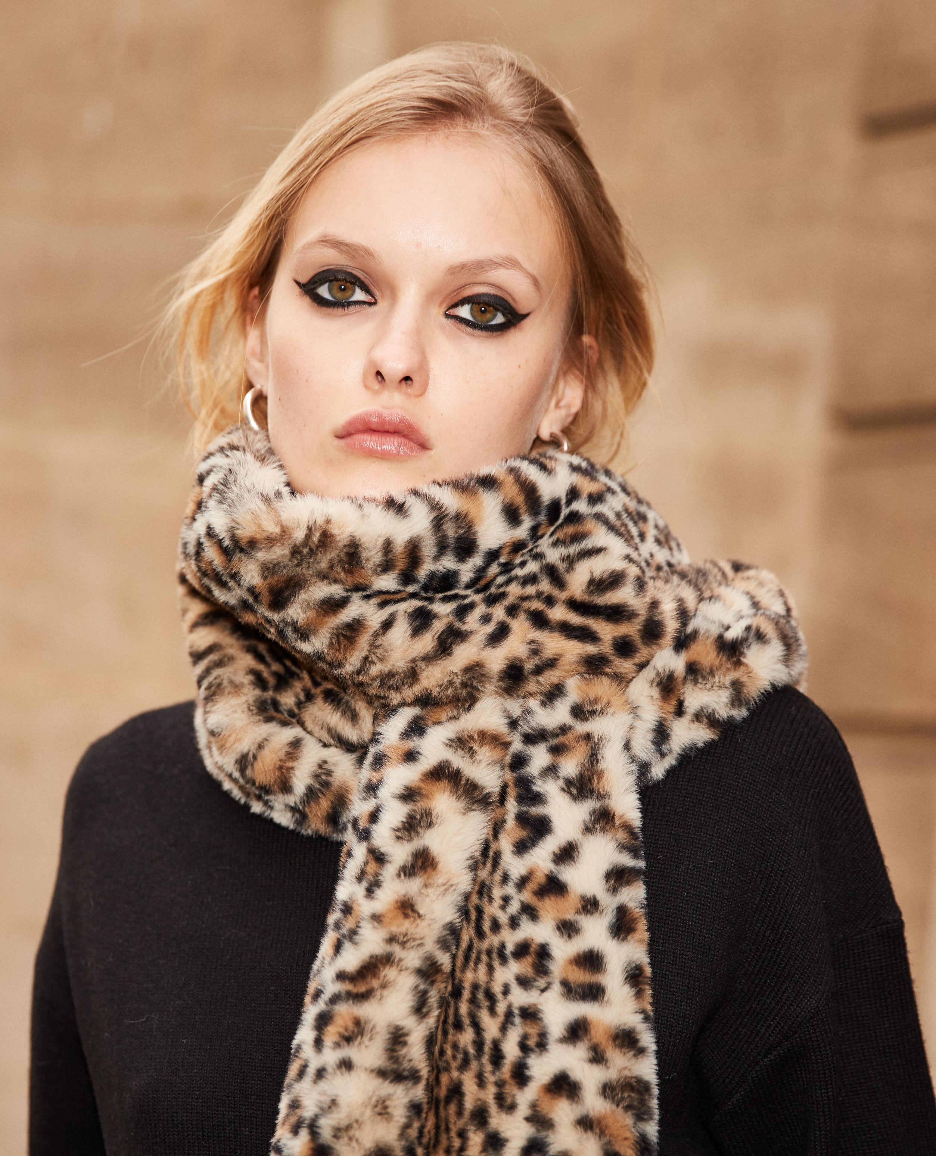 Cheetah print store scarf