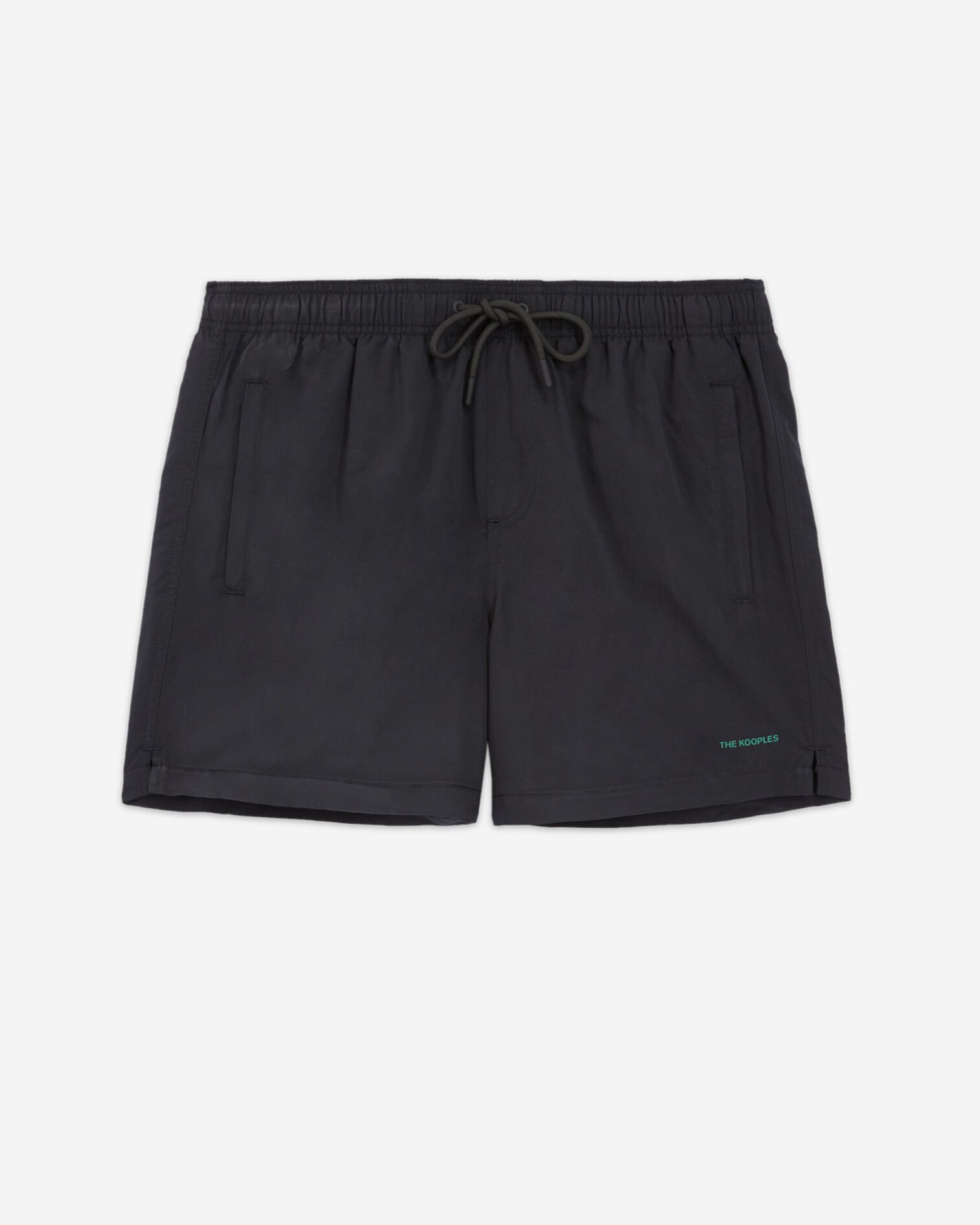 Black swim shorts with small The Kooples logo, BLACK, hi-res image number null