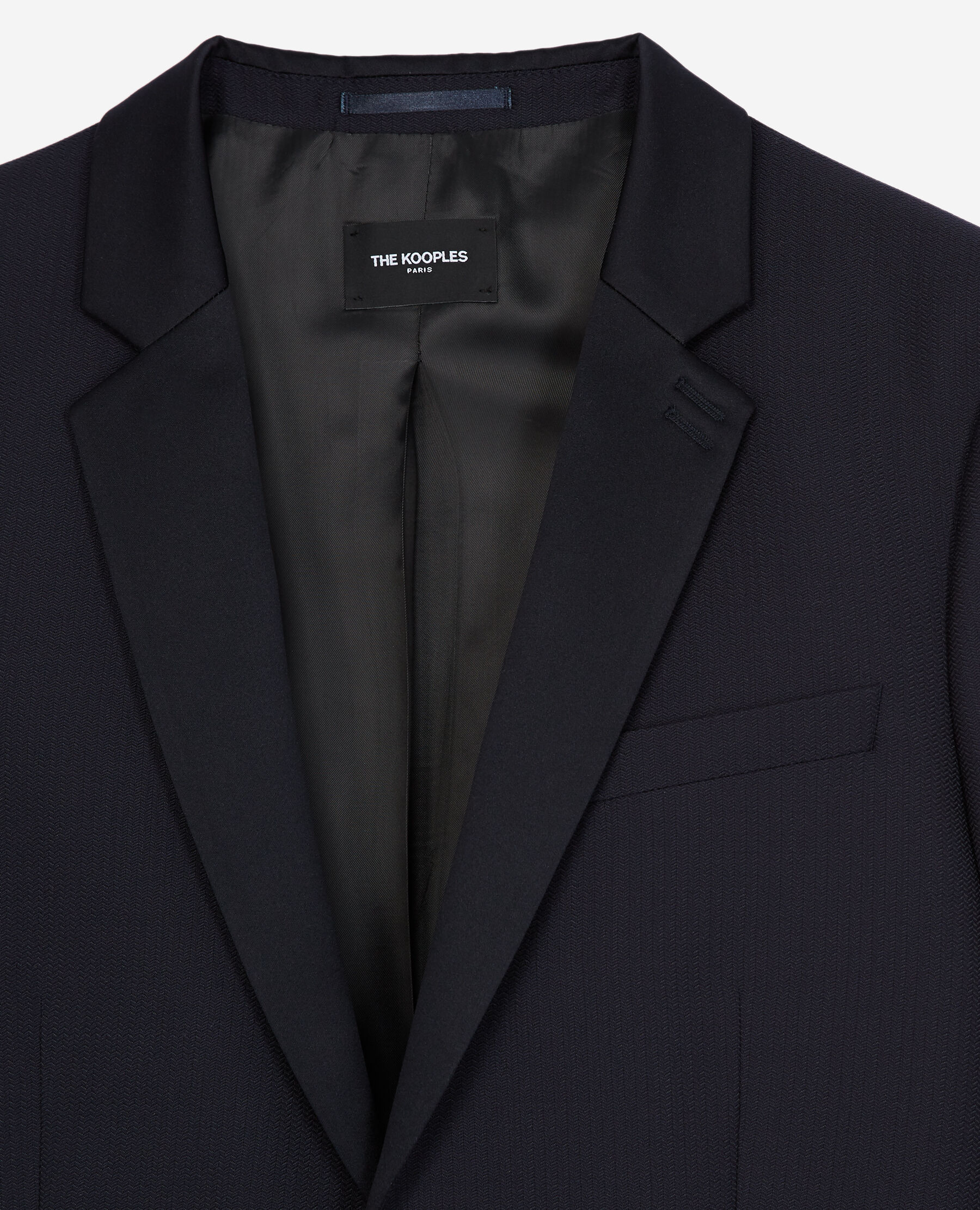 Veste laine bleu fonc fa on smoking