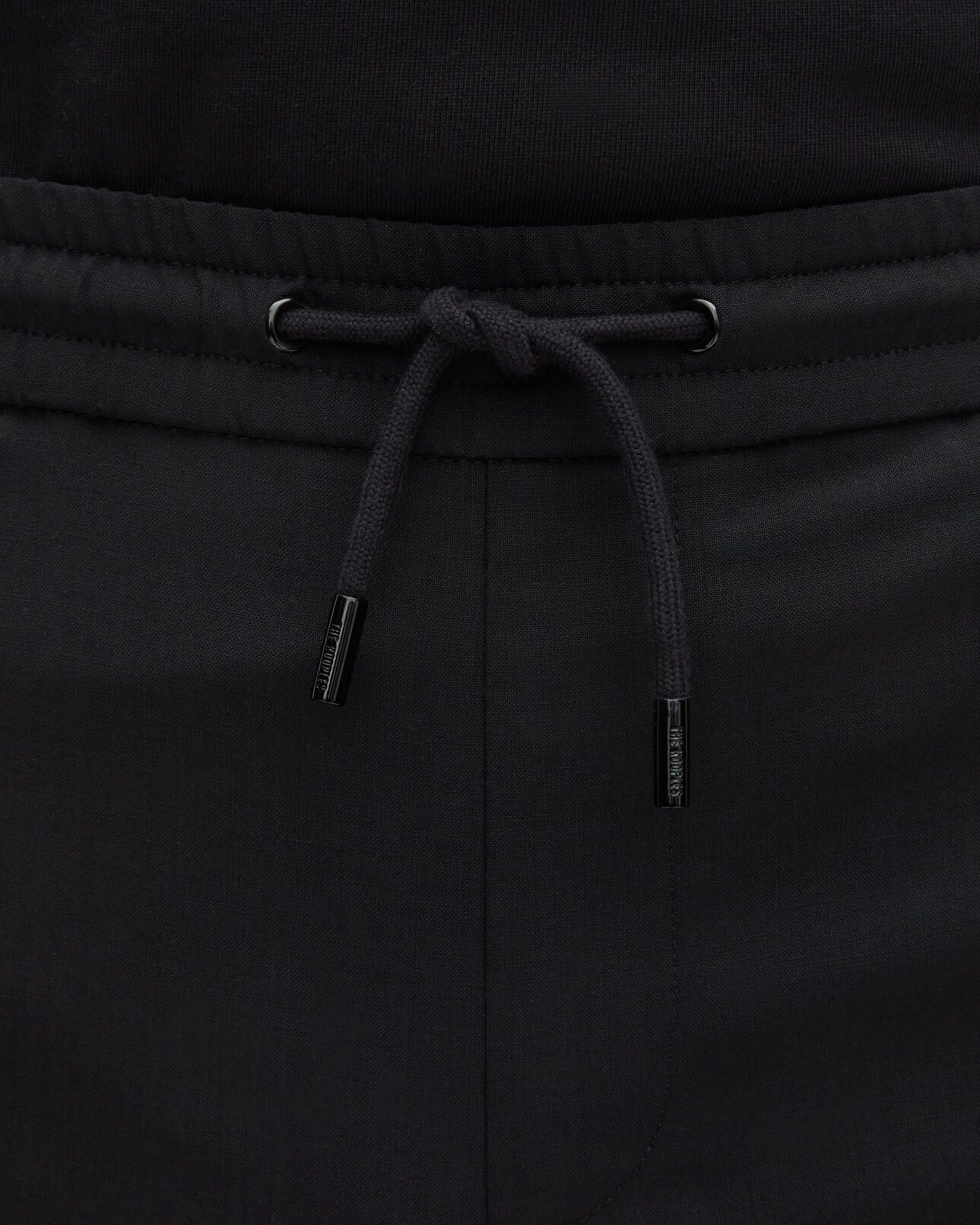 The Kooples MEN BLACK black straight-cut wool pants 