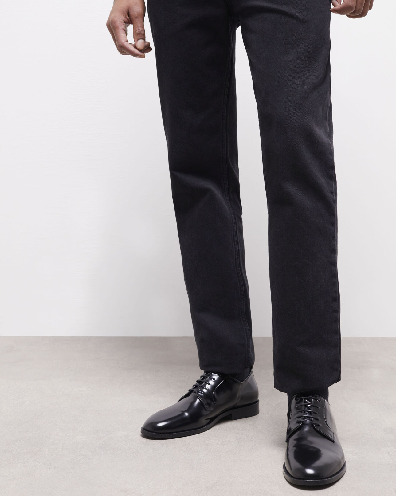 The Kooples MEN BLACK black patent leather shoes