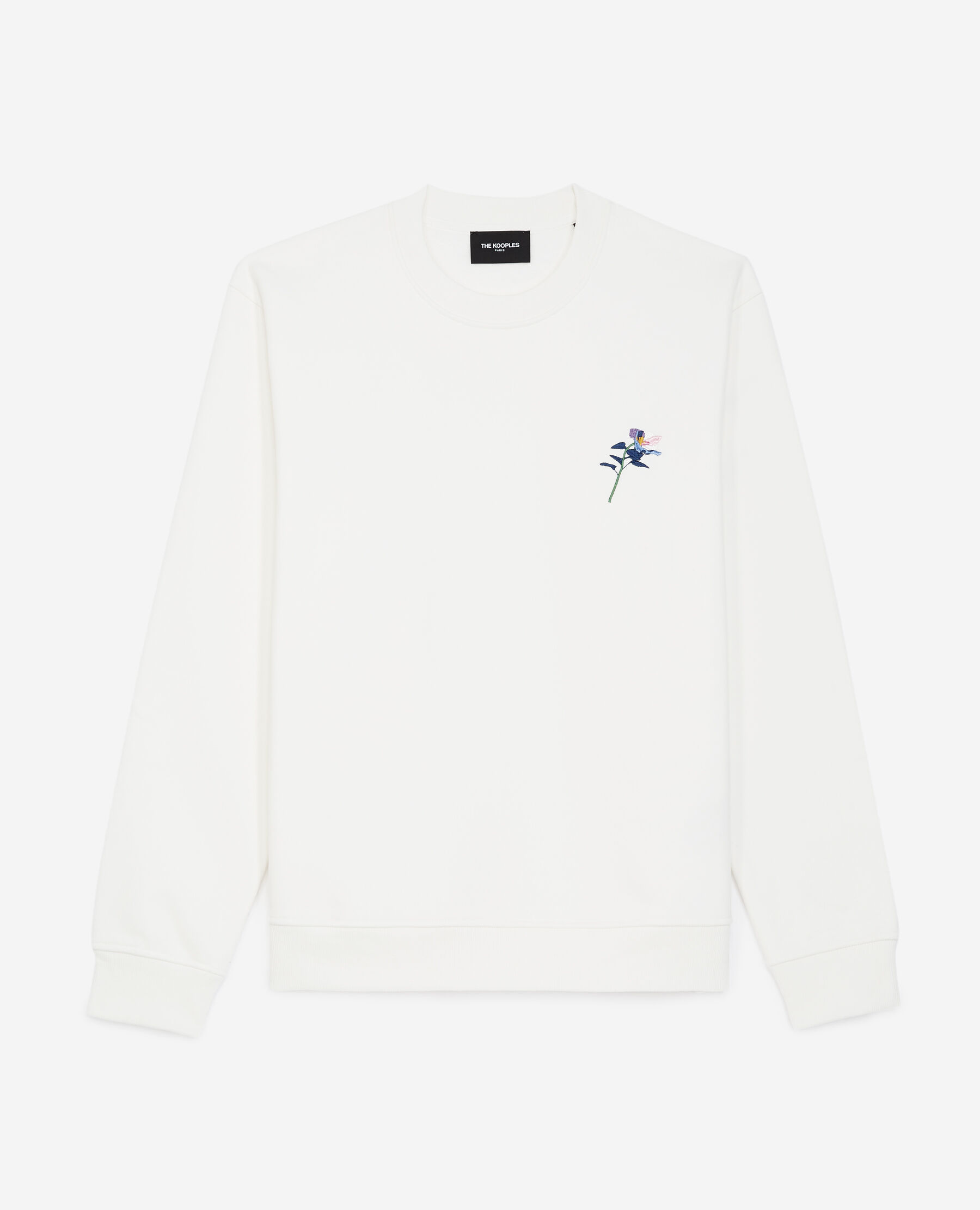 Sweat coton cru fleurs brod es The Kooples
