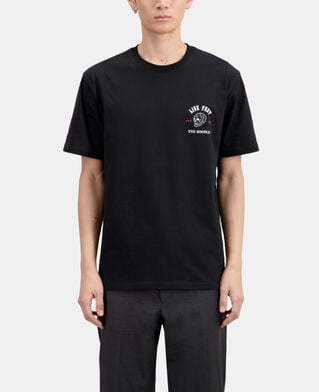 The Kooples HERREN BLACK schwarzes t-shirt mit „live fast“-schriftzug