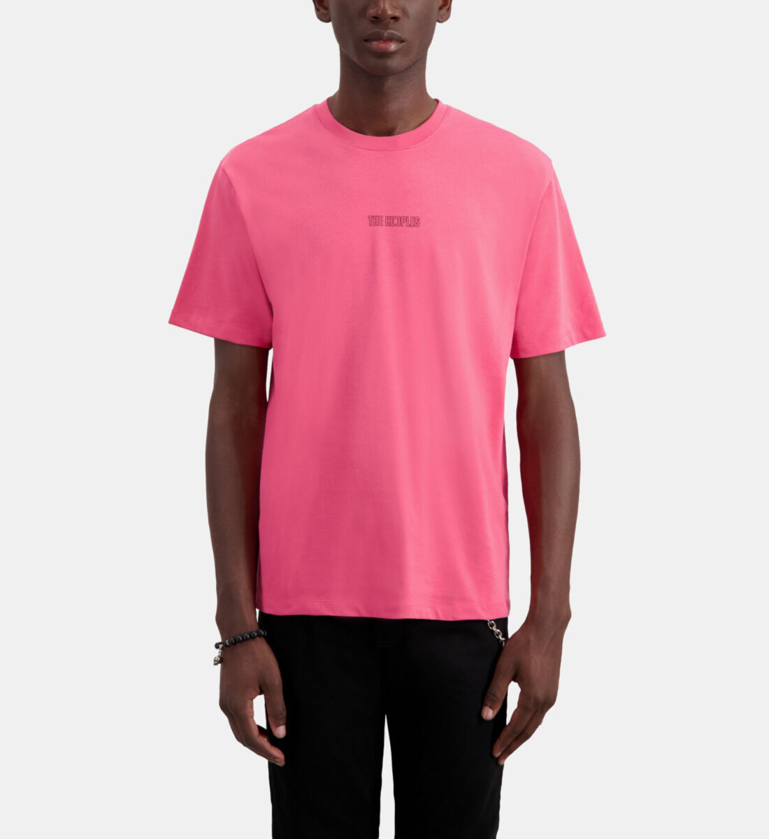 T shirt homme rose clearance