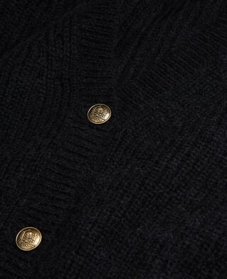 The Kooples F BLACK black wool-blend cardigan