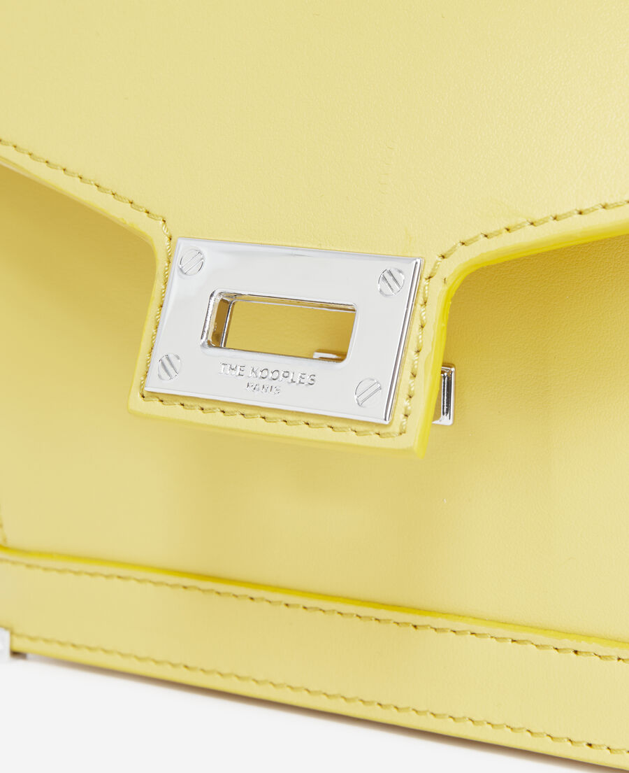 sac emily small en cuir lisse jaune