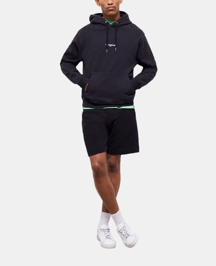 The Kooples H BLACK black fleece shorts