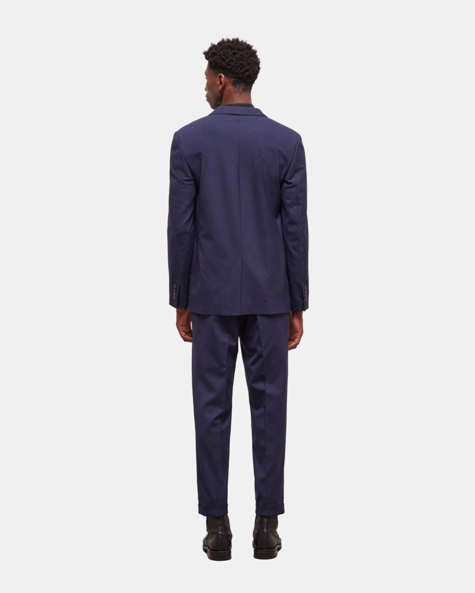 Wollsakko mit Hahnentritt-Motiv, BLACK / NAVY, hi-res image number null