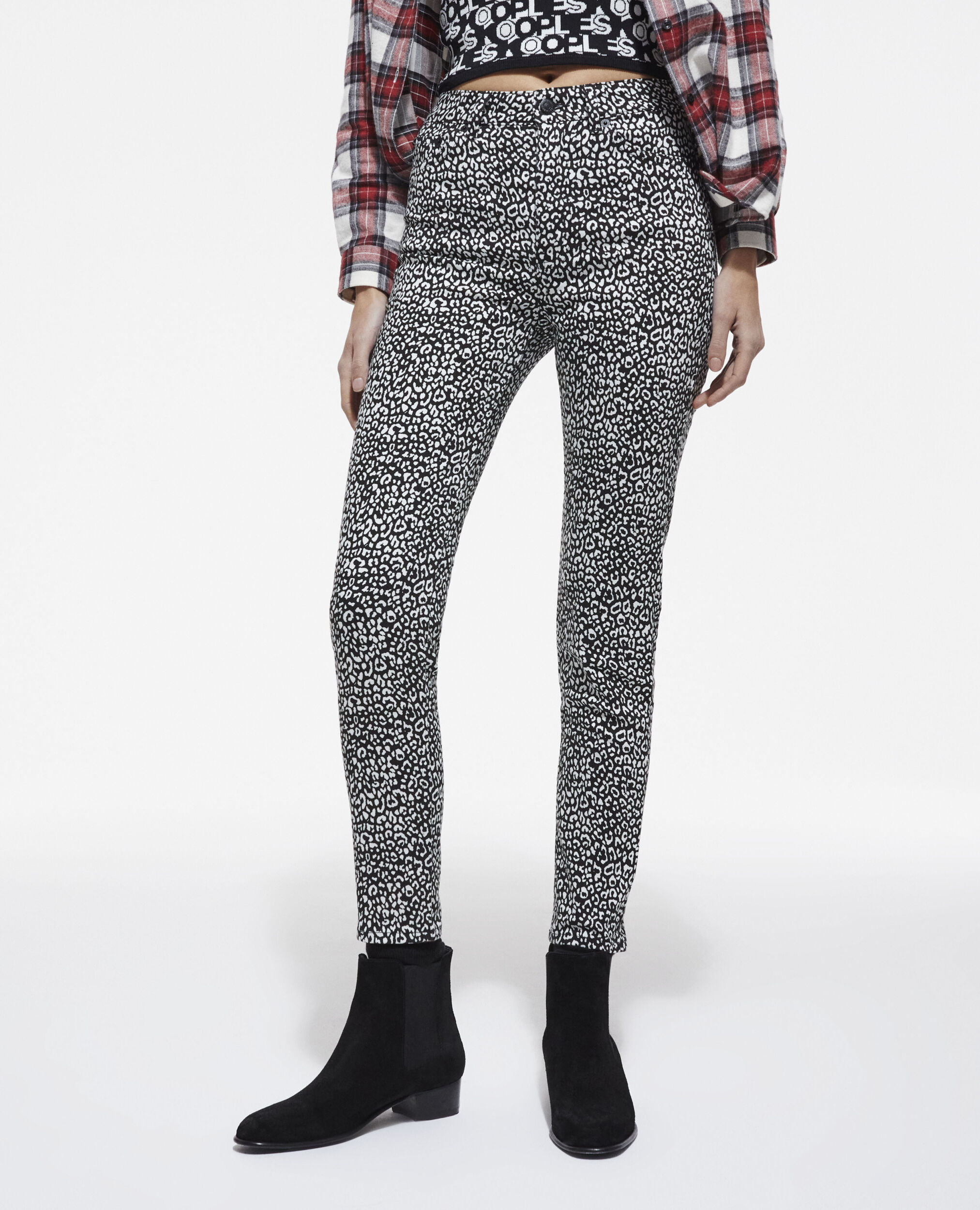Leopard print shop jean