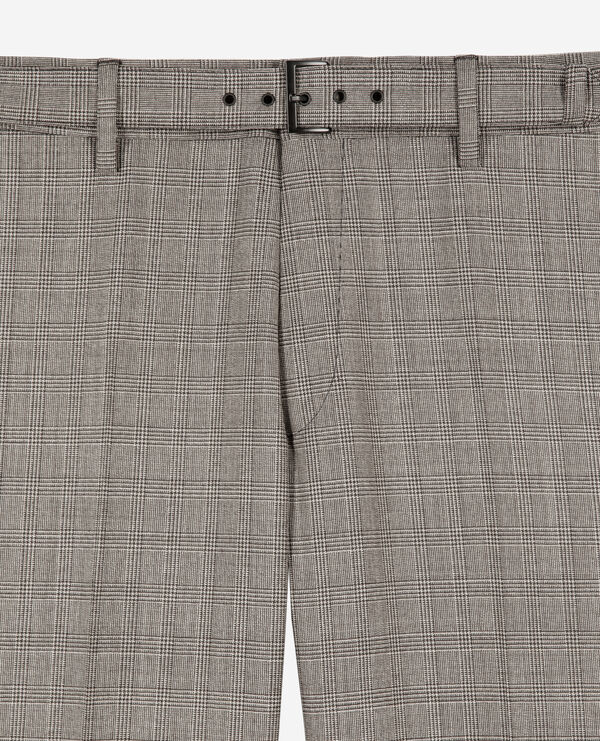 The Kooples MEN BEIGE MELANGE prince of wales beige wool suit pants