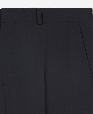 The Kooples HOMME DARK NAVY pantalon de costume droit en laine marine