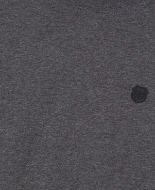 The Kooples MEN ANTHRACITE MELANGE grey long-sleeved t-shirt