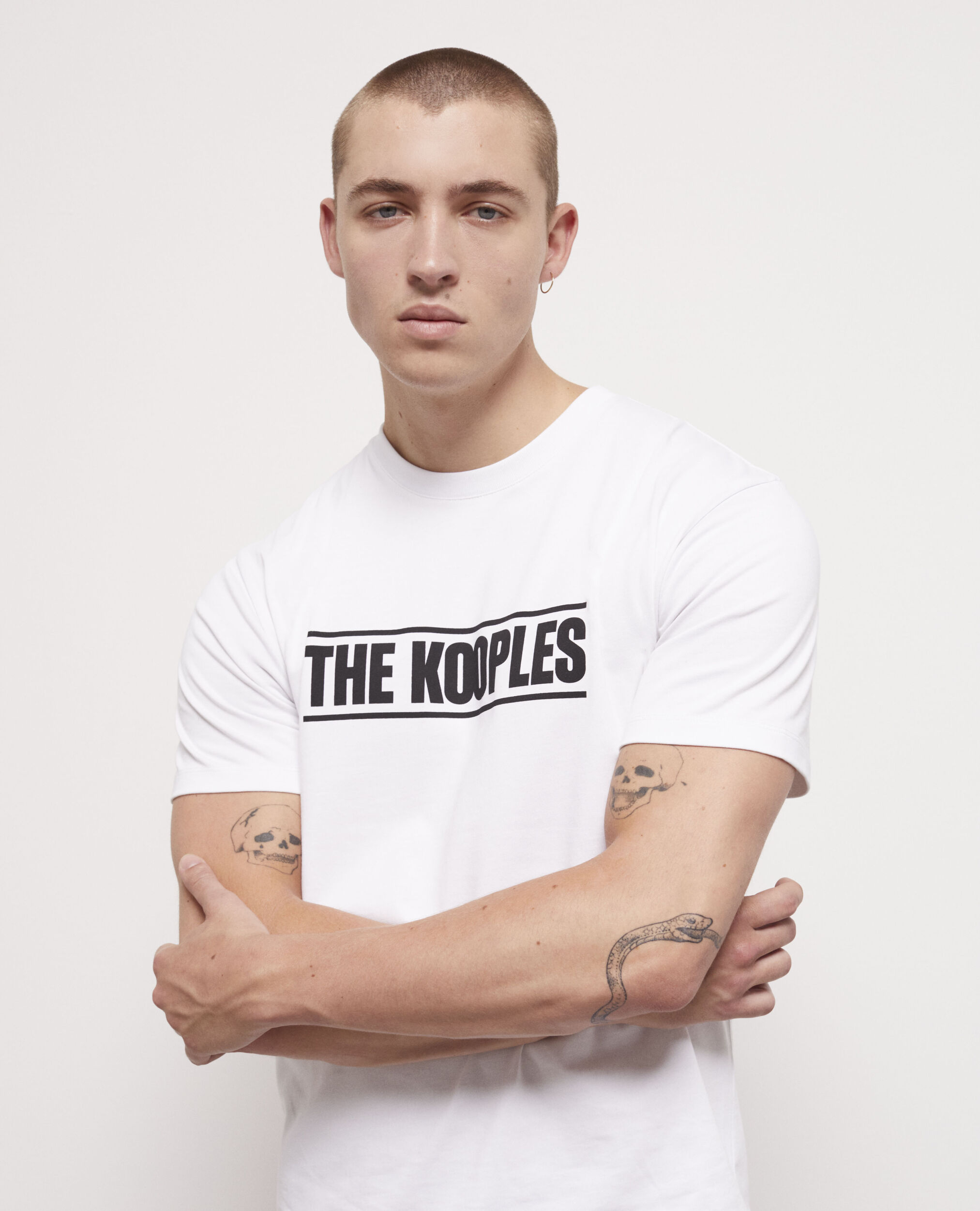 The Kooples white logo T-shirt, WHITE, hi-res image number null