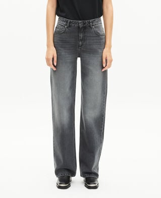 The Kooples FEMME BLACK jean large noir délavé